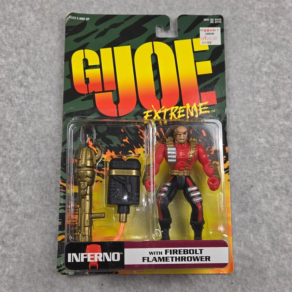 GI Joe Extreme Inferno Action Figure Kenner 1995 Firebolt Flamethrower NIB